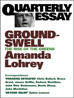 cover image of Quarterly Essay 8 Groundswell